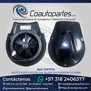 MOTRO VENTILADOR 24V BUSSCAR PADRON S5