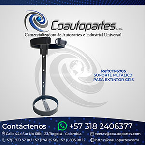 SOPORTE METALICO PARA EXTINTOR GRIS