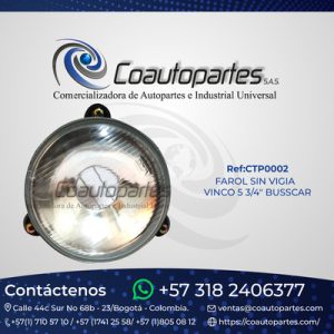 FAROL DELANTERO SIN VIGIA VINCO 5 3/4" BUSSCAR FO5062