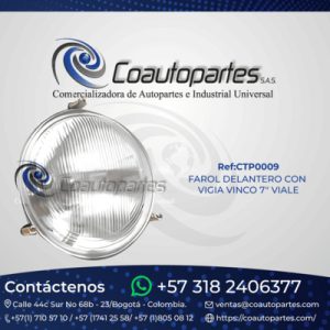 FAROL DELANTERO CON VIGIA VINCO 7" VIALE FO502 26200438-5