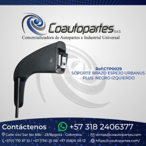 SOPORTE BRAZO ESPEJO URBANUS PLUS NEGRO IZQUIERDO 001-115A-13