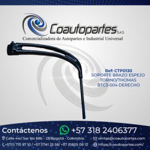 SOPORTE BRAZO ESPEJO TORINO/THOMAS BTC3-004 DERECHO 10015055