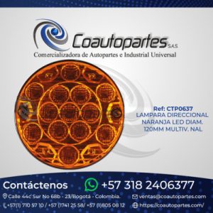 LAMPARA DIRECCIONAL NARANJA LED DIAM. 120MM MULTIV. NAL 004L207P2-1