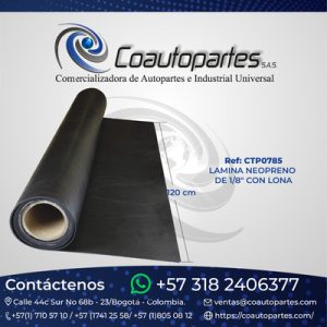 LAMINA NEOPRENO DE 1/8" CON LONA LNS0016