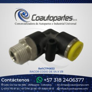 RACOR CODO DE 1/4 X 1/8