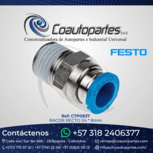 RACOR RECTO 8mm * 1/4 8mm 12906151 FESTO