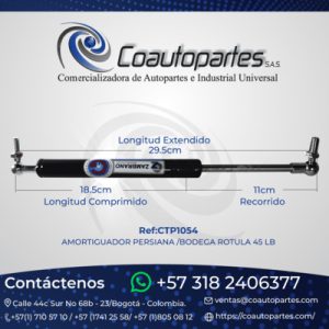 AMORTIGUADOR PERSIANA /BODEGA ROTULA 45LB 739-45-R
