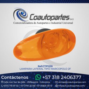 LAMPARA LATERAL TIPO MARCOPOLO 2F 008-123F2-1/24