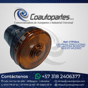LAMPARA DIRECCIONAL DELANTERA BUSSCAR NUEVO MILENIO 008-140-1/24