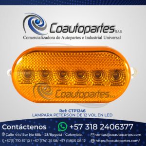 LAMPARA PETERSON DE 12 VOL.EN LED AMARILLA