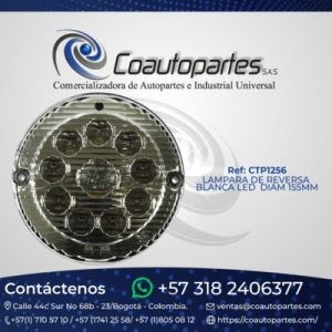LAMPARA DE REVERSA BLANCA LED DIAM 155MM 24VOL