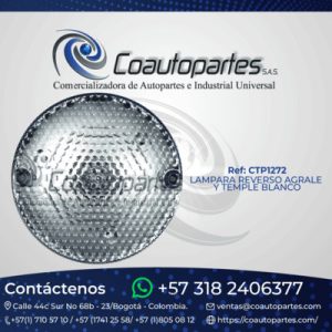 LAMPARA REVERSO AGRALE Y TEMPLE BLANCO