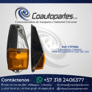 LAMPARA CABINA MINI KENWORTH LED DE 24V