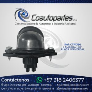 LAMPARA LUZ PLACA UNIVERSAL