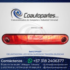 DELIMITADORA LED ROJA SUPERIOR TRASERA BUSSCAR CIA2025RO