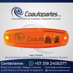 DELIMITADORA LATERAL NARANJA LED SUPERPOLO (PLANA) 008L159-1/MV