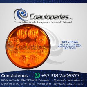 LUZ DIRECCIONAL AMBAR 94 MM TIPO LED 12V ATEA1-009 10744034