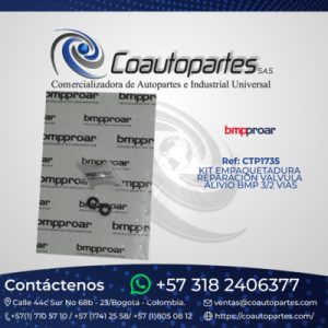 KIT EMPAQUETADURA REPARACION VALVULA BMP 3/2 VIAS 2KR01818