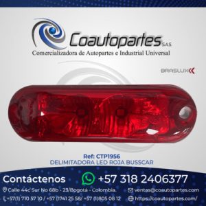 DELIMITADORA LED ROJA BUSSCAR MA01-C01-009
