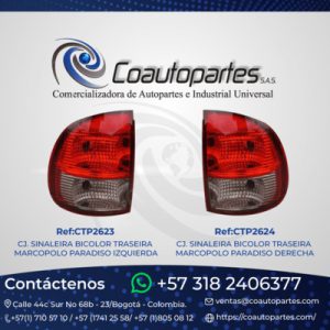 CJ. SINALEIRA BICOLOR TRASEIRA MARCOPOLO PARADISO DERECHA