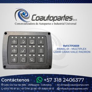 PANEL 01 - TECLAS MULTIPLEX LOHR GRAN VIALE PADRON FASE1 10783159 LH7.3.00062 LH7.3.000919