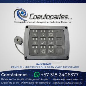 PANEL 01 - TECLAS MULTIPLEX LOHR GRAN VIALE ARTICULADO FASE1 10730894 10796958 LH7.3.000061 10730894 - 10796902