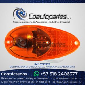 DELIMITADORA DIRECCIONAL NARANJA LED BUSSCAR 008L168-1/MV 50800
