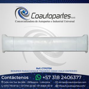 BOMPER PARACHOQUE TRASERO GRAN VIALE ENTERIZO 11031590