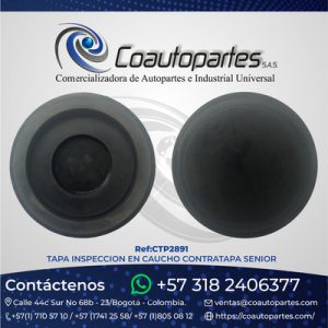 TAPA DE INSPECCION EN CAUCHO CONTRA TAPA SENIOR
