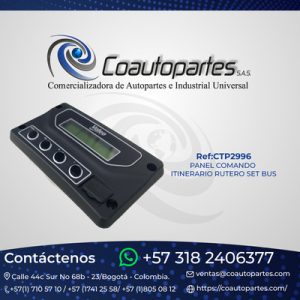 PANEL COMANDO ITINERARIO RUTERO SET BUS 10740368