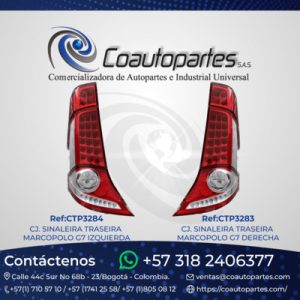 CJ. SINALEIRA TRASEIRA MARCOPOLO G7 IZQUIERDA PDA1-007 10899624 ORIGINAL (izquierdo)