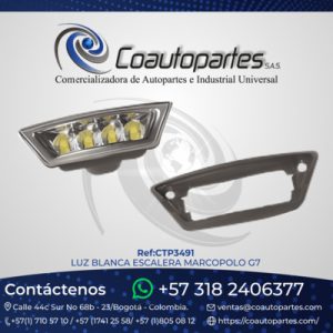 LUZ ESCALERA MARCOPOLO G7 2 LEDS BLANCA 10151141 ORIGINAL
