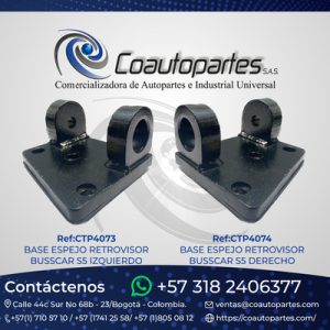 BASE ESPEJO RETROVISOR BUSSCAR S5 DERECHO 1-119-7-13