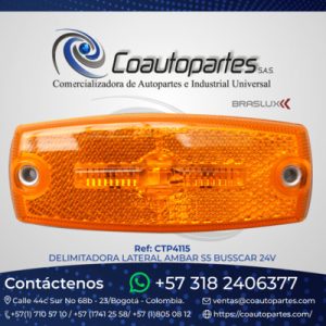 DELIMITADORA LATERAL AMBAR S5 BUSSCAR 24V BRASLUX