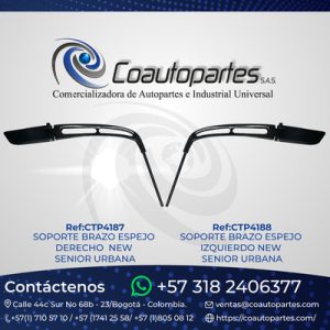 SOPORTE BRAZO ESPEJO IZQUIERDO NEW SENIOR URBANA 0007 001-154I