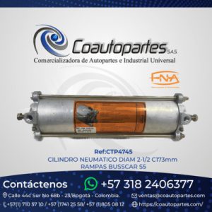 CILINDRO NEUMATICO DIAM 2-1/2 C173mm RAMPAS BUSSCAR S5 FNA 104743
