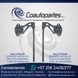 SOPORTE METALICO PEQ. POLIURETANO TUBO 3/4 IZQUIERDO 001-106I-13