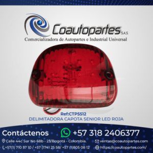 DELIMITADORA CAPOTA SENIOR LED ROJA - 008L130-14/MV