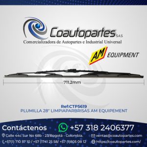 PLUMILLA 28" LIMPIAPARBRISAS AM EQUIPEMENT