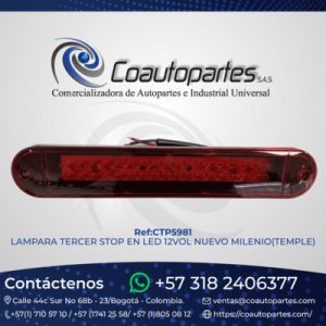 LAMPARA TERCER STOP EN LED 12 VOL. NUEVO MILENIO (temple)