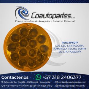 LUZ LED LIMITADORA AMARILLA TECHO 80MM 12V LRO R7055//A//X