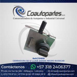CERRADURA SD S/LLAVE ZAMAK NEGRO BUSSCAR 204430