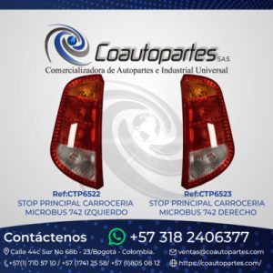 STOP PRINCIPAL CARROCERIA MICROBUS 742 DERECHO