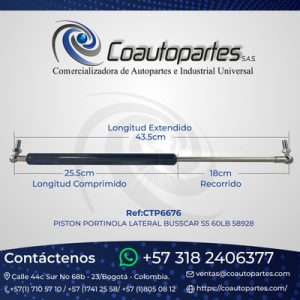 PISTON PORTINOLA LATERAL BUSSCAR S5 60 LB 58928
