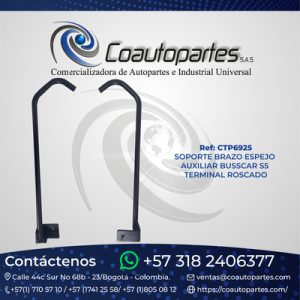 SOPORTE BRAZO ESPEJO AUXILIAR BUSSCAR S5 TERMINAL ROSCADO